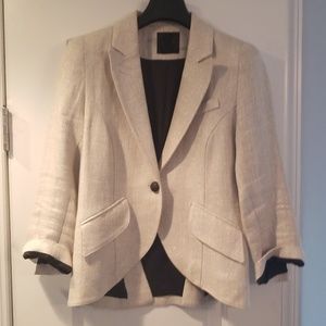 Smythe leather patch elbow  blazer